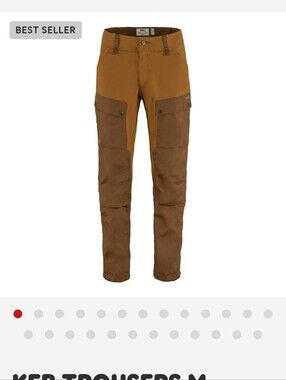 Fjallraven Men's Cargo Pants in Rust Orange